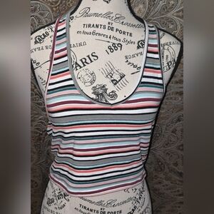 Striped Racerback Tank Top